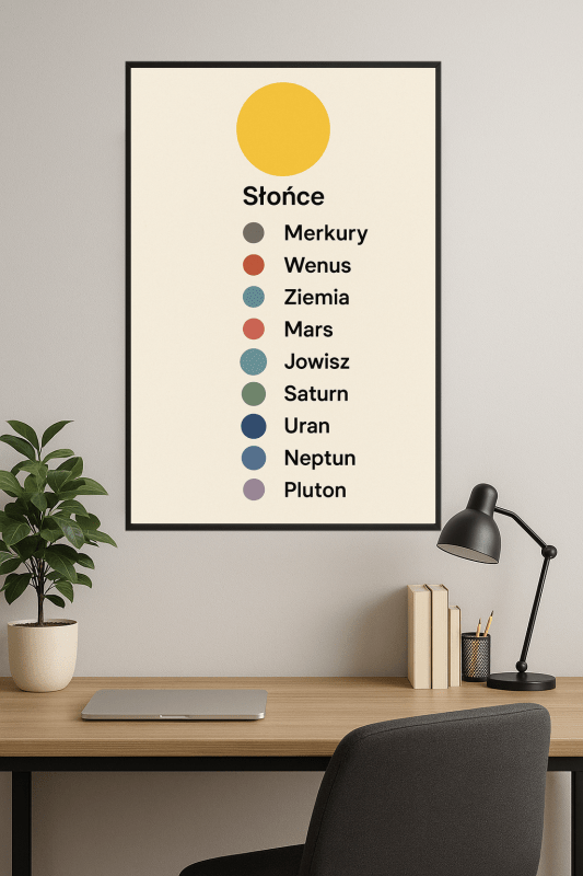 Ilustracja Układu Słonecznego - CasaNookDecor