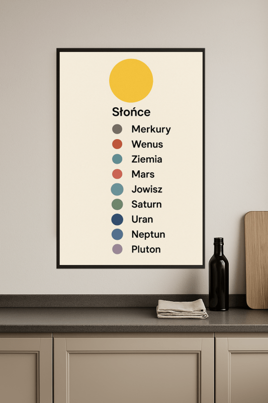 Ilustracja Układu Słonecznego - CasaNookDecor