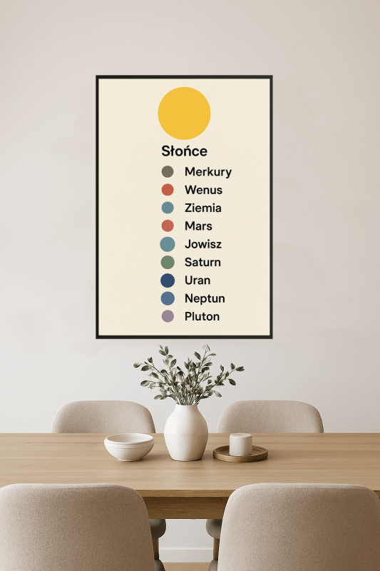 Ilustracja Układu Słonecznego - CasaNookDecor
