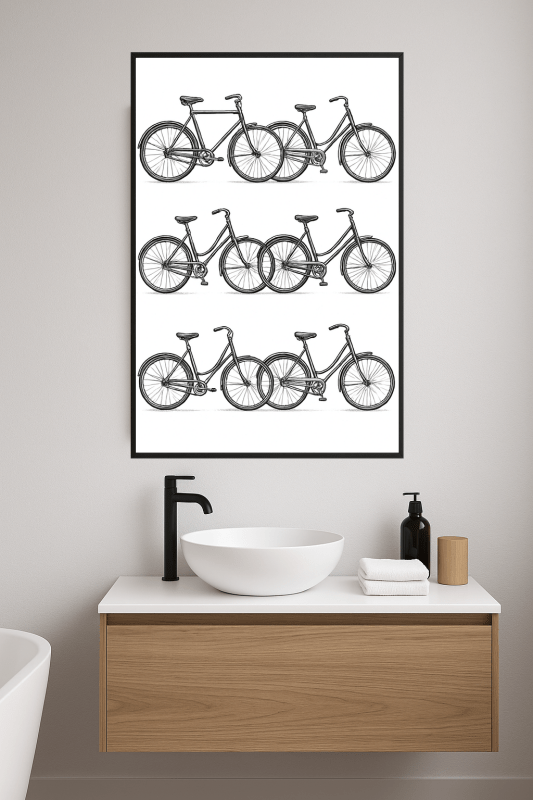 Ilustracje Rowerów Vintage - CasaNookDecor