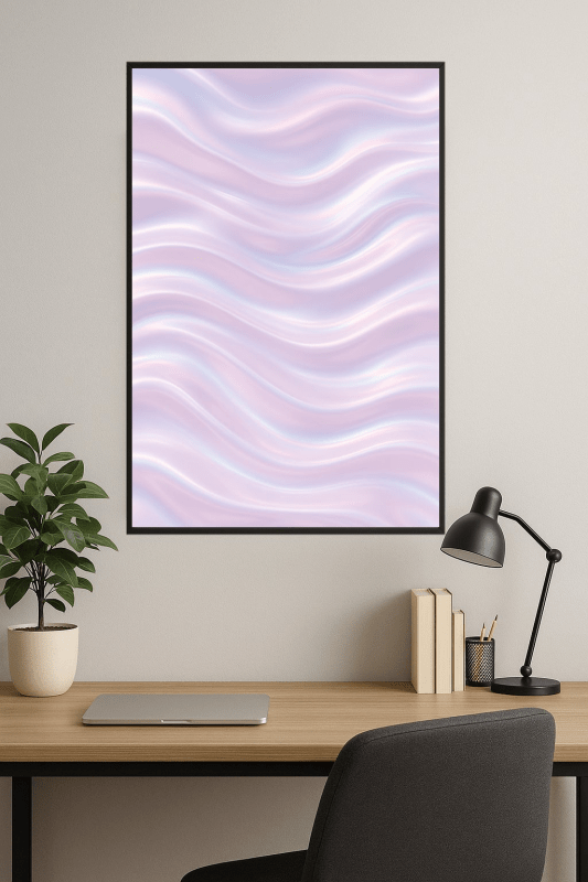 Irydescencyjna Grafika Fali - CasaNookDecor