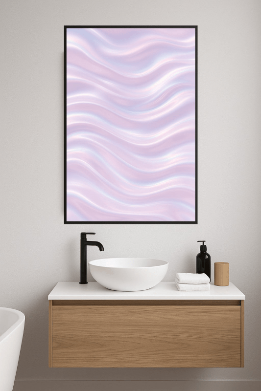 Irydescencyjna Grafika Fali - CasaNookDecor