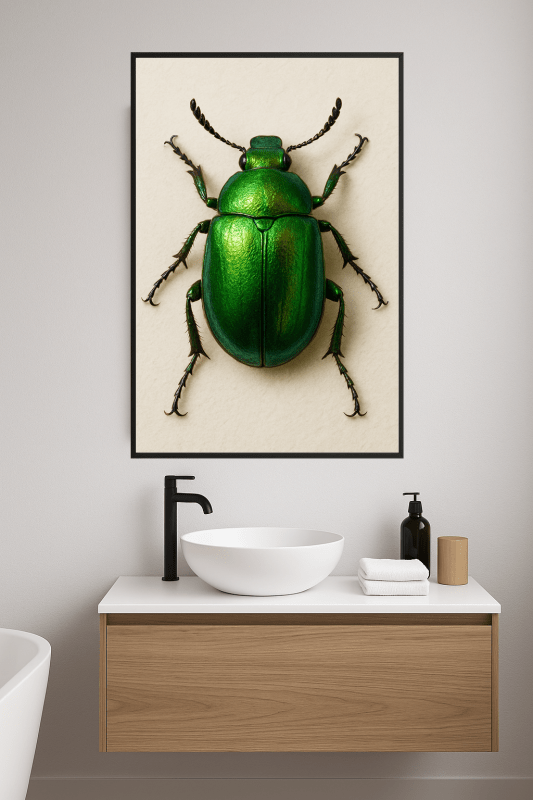 Irydescencyjny Zielony Wzór Żuka - CasaNookDecor