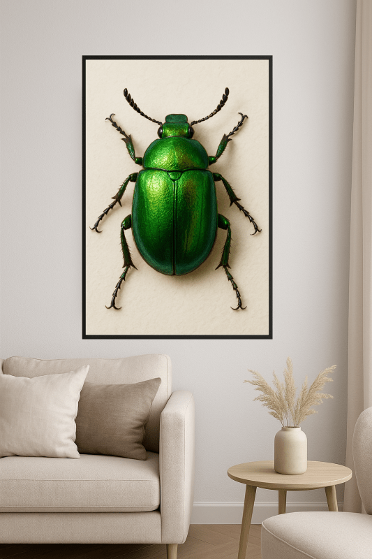 Irydescencyjny Zielony Wzór Żuka - CasaNookDecor