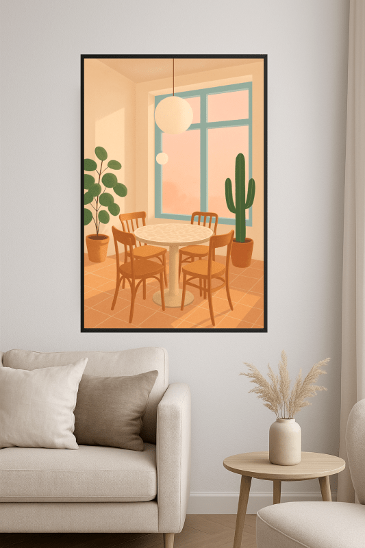 Jasny Druk Sztuki Wnętrzarskiej - CasaNookDecor