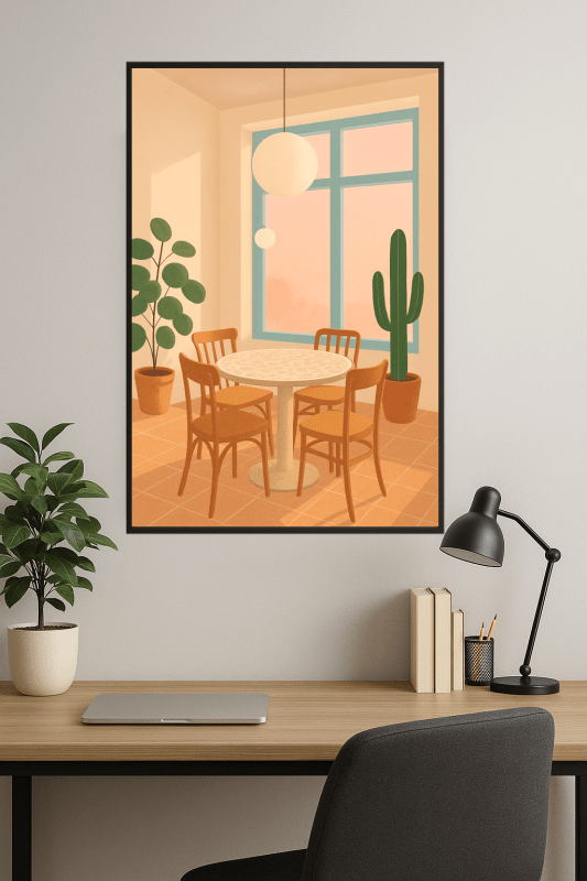 Jasny Druk Sztuki Wnętrzarskiej - CasaNookDecor