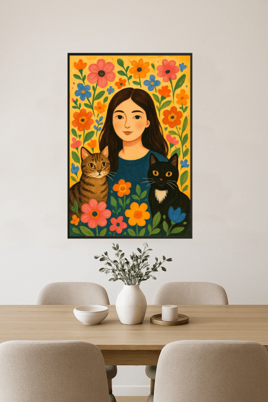Kapryśny Kwiatowy Portret - CasaNookDecor