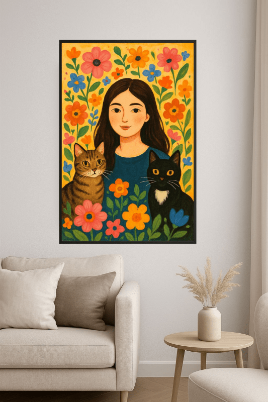 Kapryśny Kwiatowy Portret - CasaNookDecor