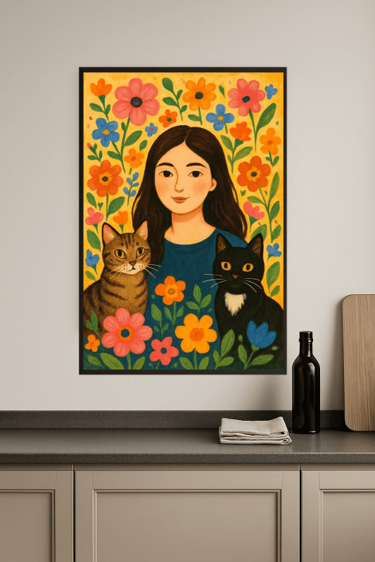 Kapryśny Kwiatowy Portret - CasaNookDecor