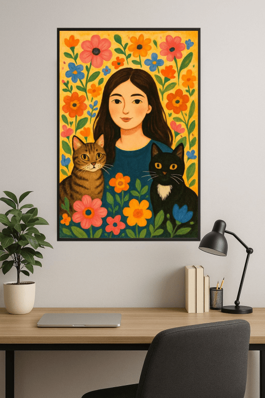 Kapryśny Kwiatowy Portret - CasaNookDecor