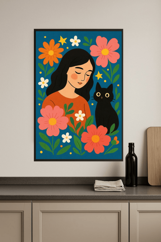 Kapryśny Portret Kwiatowy - CasaNookDecor
