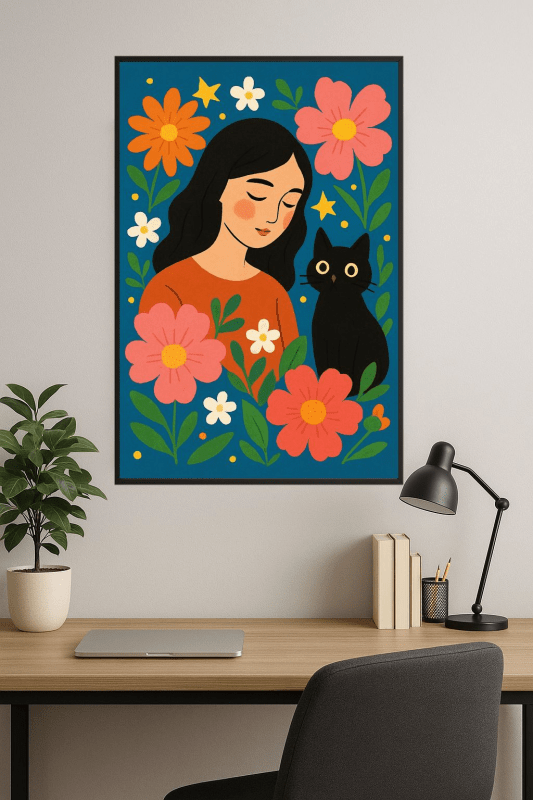 Kapryśny Portret Kwiatowy - CasaNookDecor