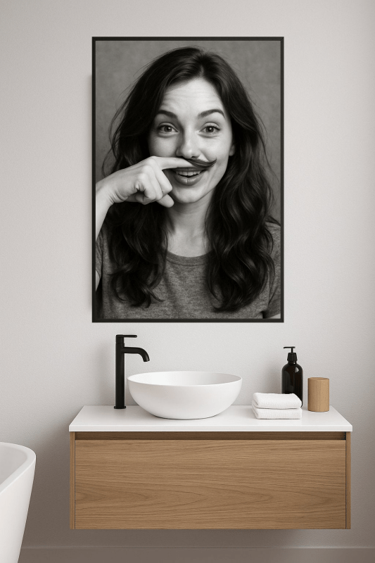 Kapryśny Portret Wąsów Z Palca - CasaNookDecor
