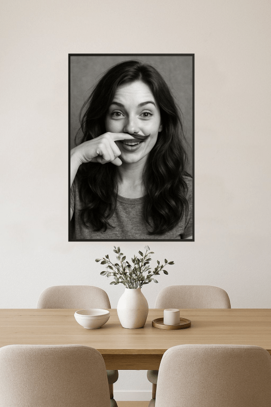 Kapryśny Portret Wąsów Z Palca - CasaNookDecor
