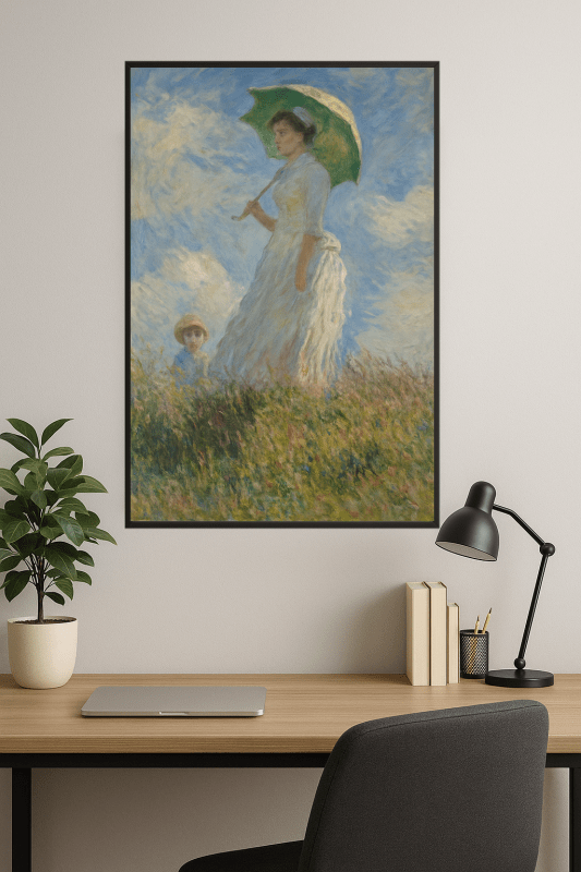 Kobieta Z Parasolą - Druk - CasaNookDecor