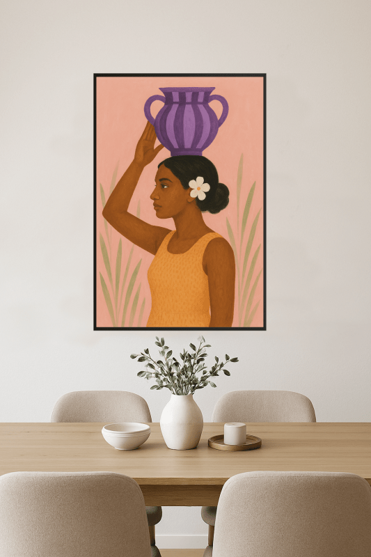 Kobieta Z Wazonem - Druk Sztuki - CasaNookDecor