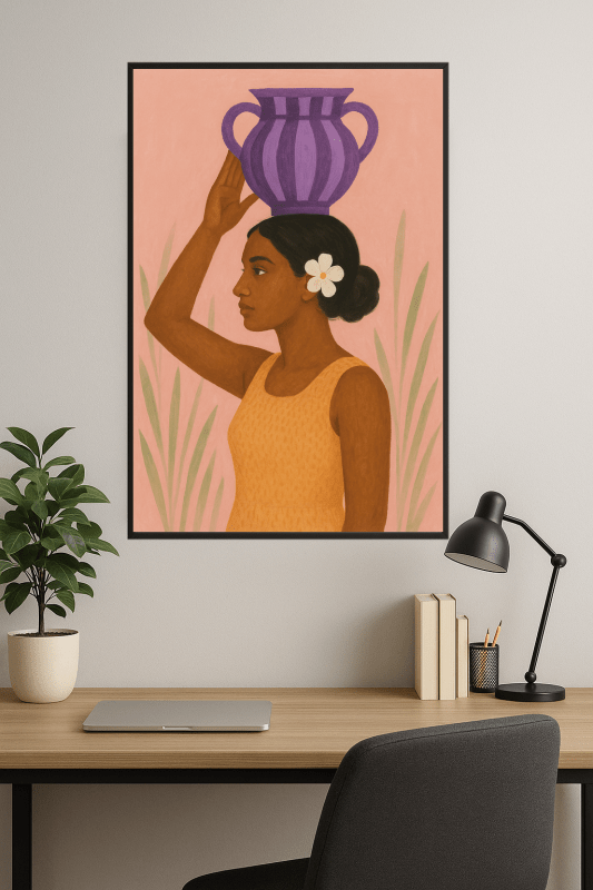 Kobieta Z Wazonem - Druk Sztuki - CasaNookDecor
