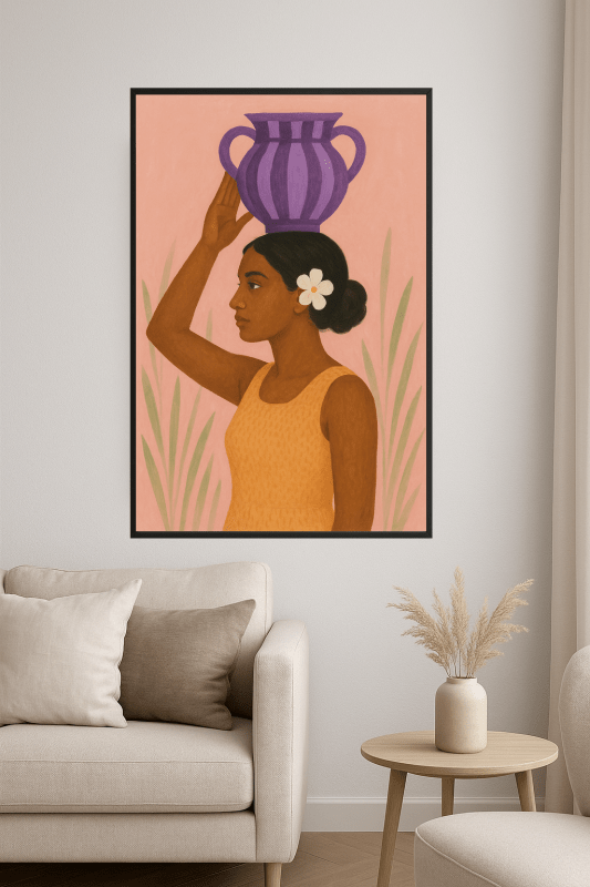 Kobieta Z Wazonem - Druk Sztuki - CasaNookDecor