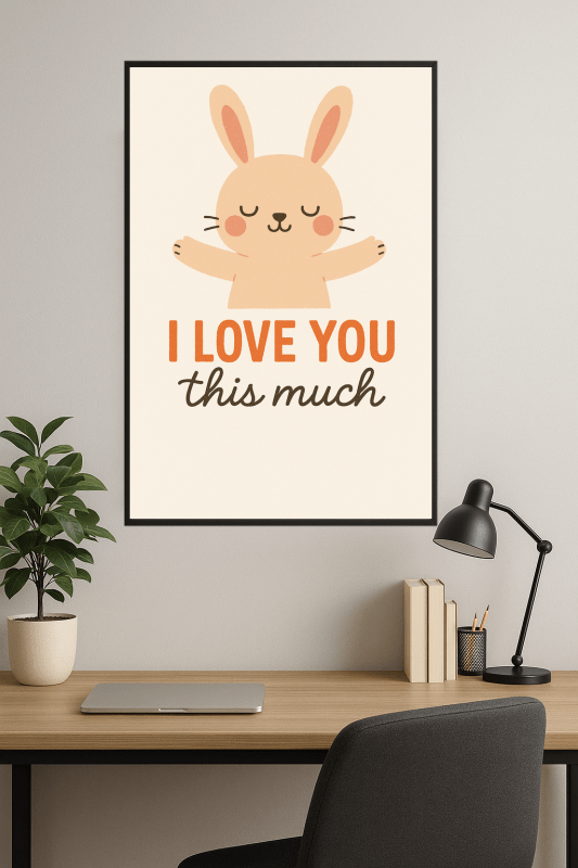 Kocham Cię Tak Bardzo - Plakat Artystyczny - CasaNookDecor
