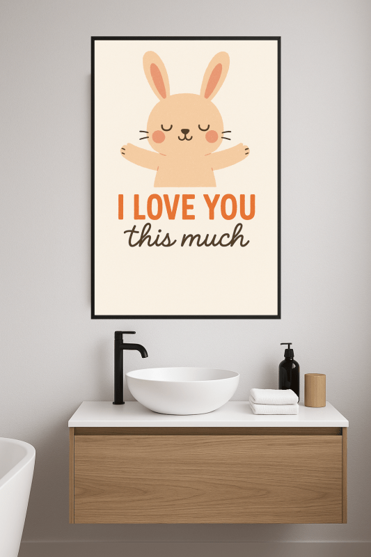 Kocham Cię Tak Bardzo - Plakat Artystyczny - CasaNookDecor