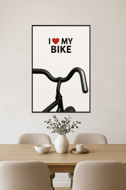 Kocham Mój Rower - Plakat Sztuki - CasaNookDecor