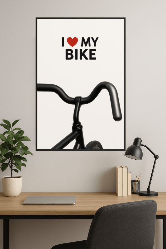 Kocham Mój Rower - Plakat Sztuki - CasaNookDecor