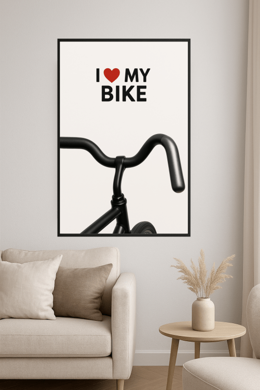 Kocham Mój Rower - Plakat Sztuki - CasaNookDecor