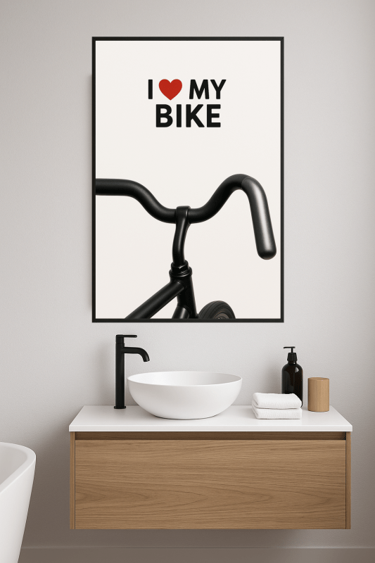 Kocham Mój Rower - Plakat Sztuki - CasaNookDecor
