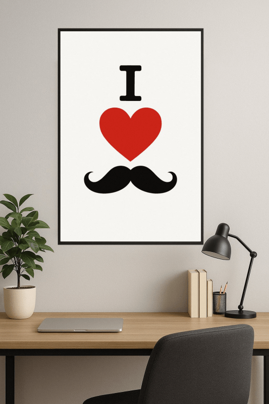 Kocham Wąsy - Print - CasaNookDecor