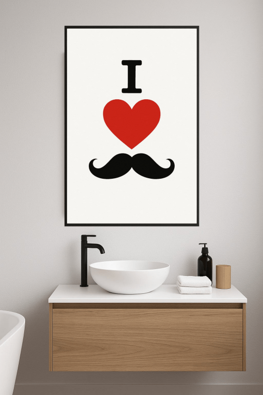 Kocham Wąsy - Print - CasaNookDecor