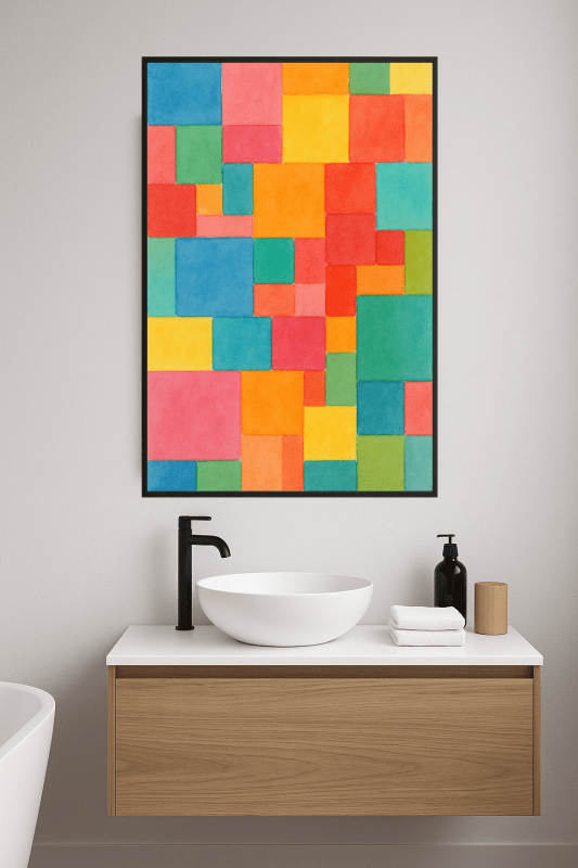 Kolorowa Abstrakcyjna Sztuka Geometryczna - CasaNookDecor