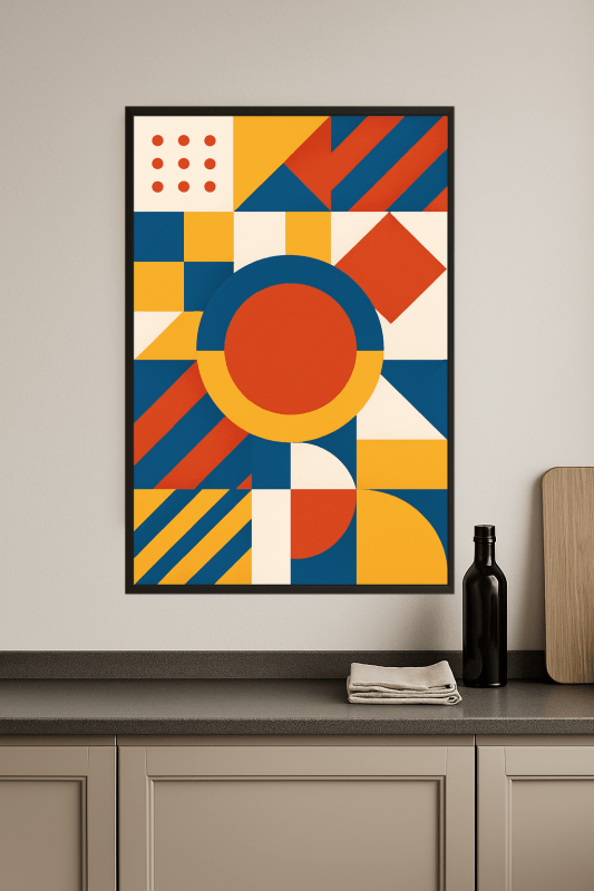 Kolorowa Geometria w Abstrakcyjnej Sztuce - CasaNookDecor