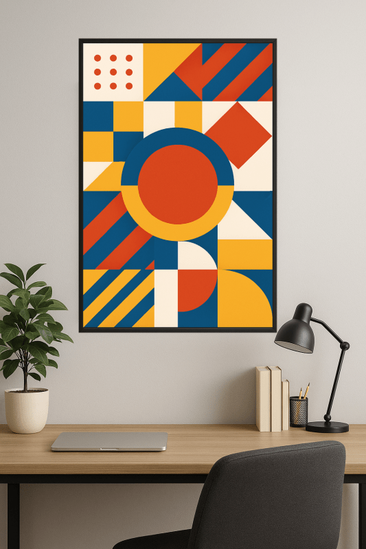 Kolorowa Geometria w Abstrakcyjnej Sztuce - CasaNookDecor
