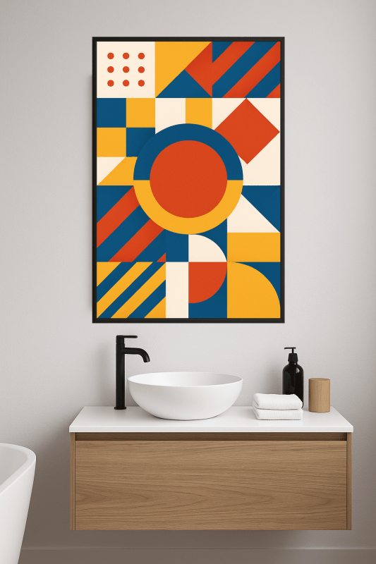 Kolorowa Geometria w Abstrakcyjnej Sztuce - CasaNookDecor