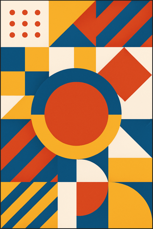 Kolorowa Geometria w Abstrakcyjnej Sztuce - CasaNookDecor