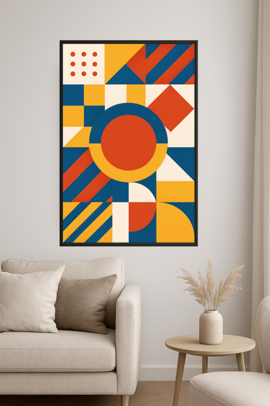 Kolorowa Geometria w Abstrakcyjnej Sztuce - CasaNookDecor