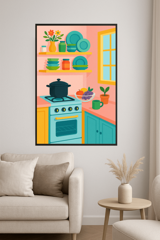 Kolorowa Grafika do Kuchni - CasaNookDecor
