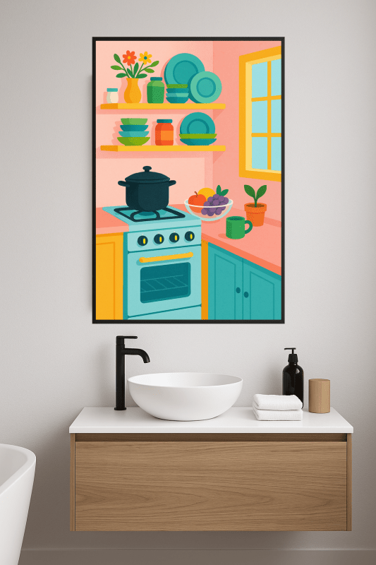 Kolorowa Grafika do Kuchni - CasaNookDecor