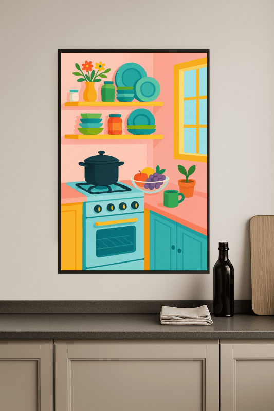 Kolorowa Grafika do Kuchni - CasaNookDecor