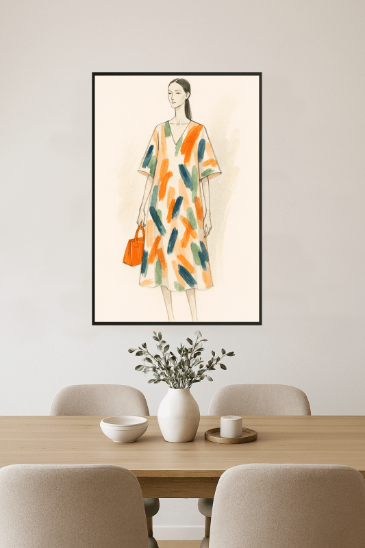 Kolorowa Ilustracja Mody - CasaNookDecor