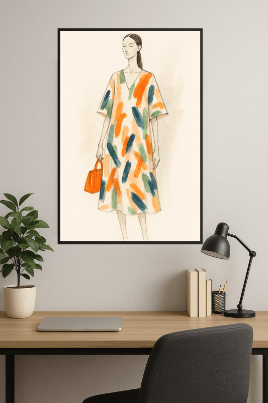 Kolorowa Ilustracja Mody - CasaNookDecor