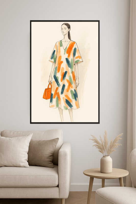 Kolorowa Ilustracja Mody - CasaNookDecor