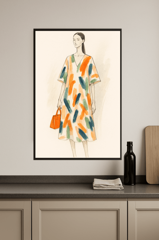 Kolorowa Ilustracja Mody - CasaNookDecor