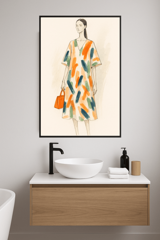Kolorowa Ilustracja Mody - CasaNookDecor