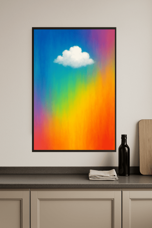 Kolorowa Sztuka Gradientu Chmur - CasaNookDecor