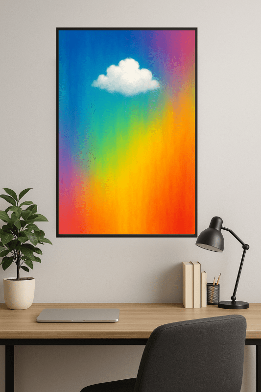 Kolorowa Sztuka Gradientu Chmur - CasaNookDecor