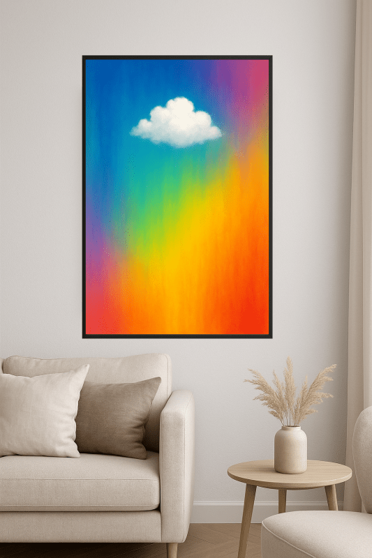 Kolorowa Sztuka Gradientu Chmur - CasaNookDecor