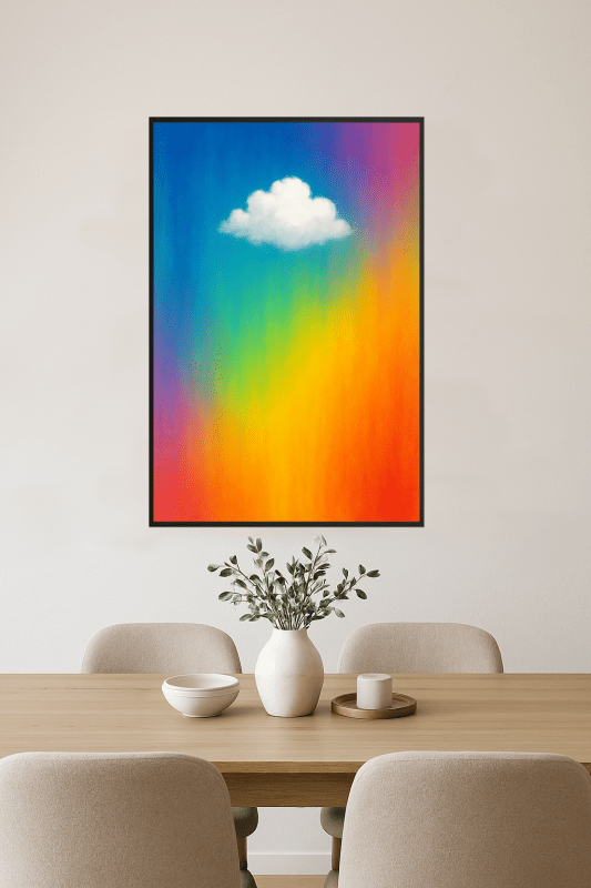 Kolorowa Sztuka Gradientu Chmur - CasaNookDecor
