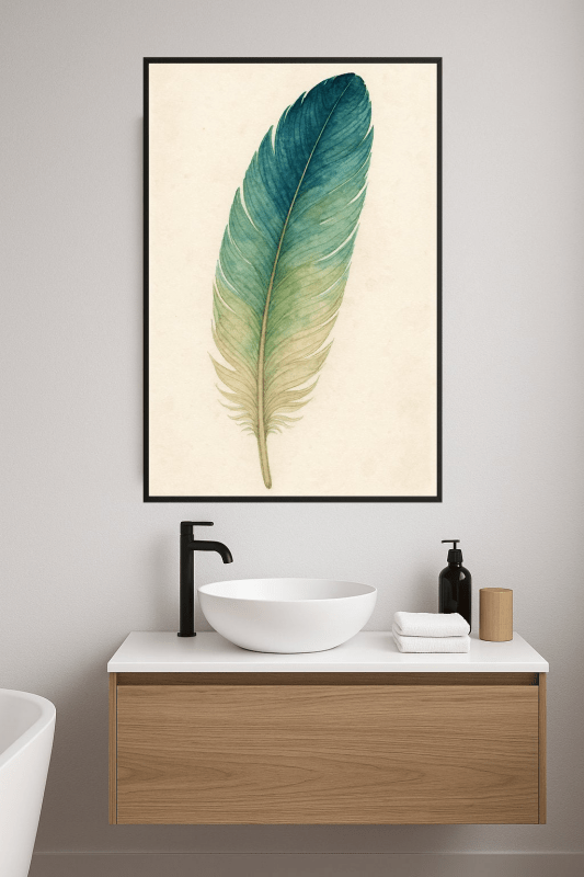 Kolorowa Sztuka Piór w Akwareli - CasaNookDecor