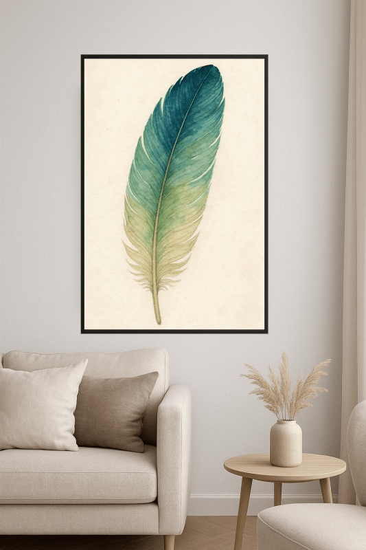 Kolorowa Sztuka Piór w Akwareli - CasaNookDecor